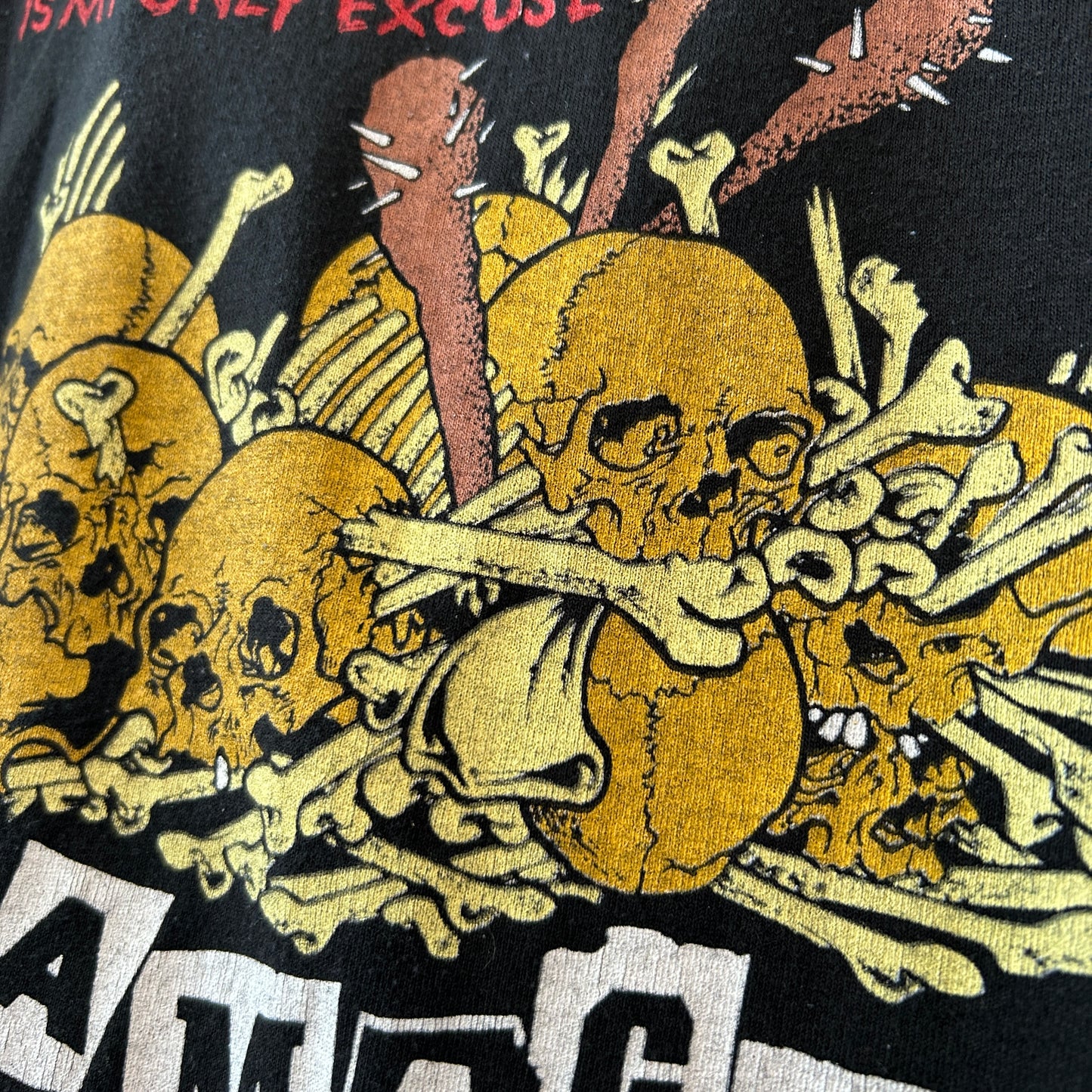 80's Metallica メタリカ Pushead Damage inc ツアーT バンドTシャツ 黒 CHED(XL)/C0284T-SO