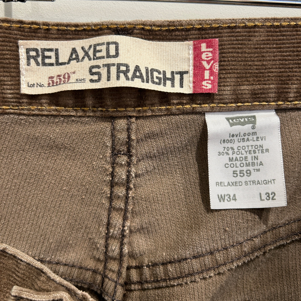 00's Levi's 559 リーバイス コーデュロイパンツ 茶 (W34 L32)/B4158P-SO