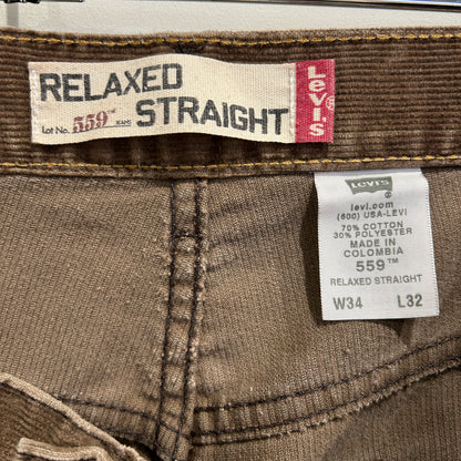 00's Levi's 559 リーバイス コーデュロイパンツ 茶 (W34 L32)/B4158P-SO