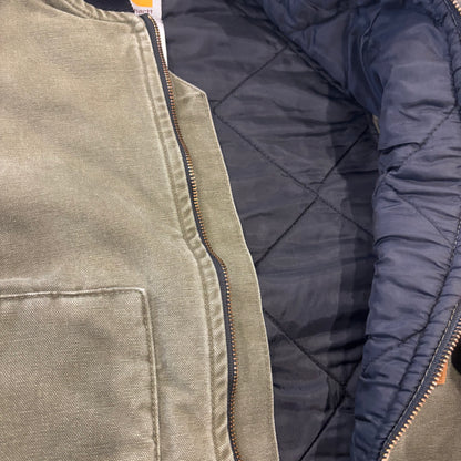 00's Carhartt カーハート ダックベスト V52 LOV ライトオリーブ (L) /C0422V-SO