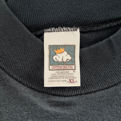 90's  COTTON DELUXE enterasys networks ジョンレノン バンド 企業 ロンT 黒 XL /A8259T-SO