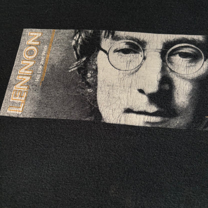 90's  COTTON DELUXE enterasys networks ジョンレノン バンド 企業 ロンT 黒 XL /A8259T-SO
