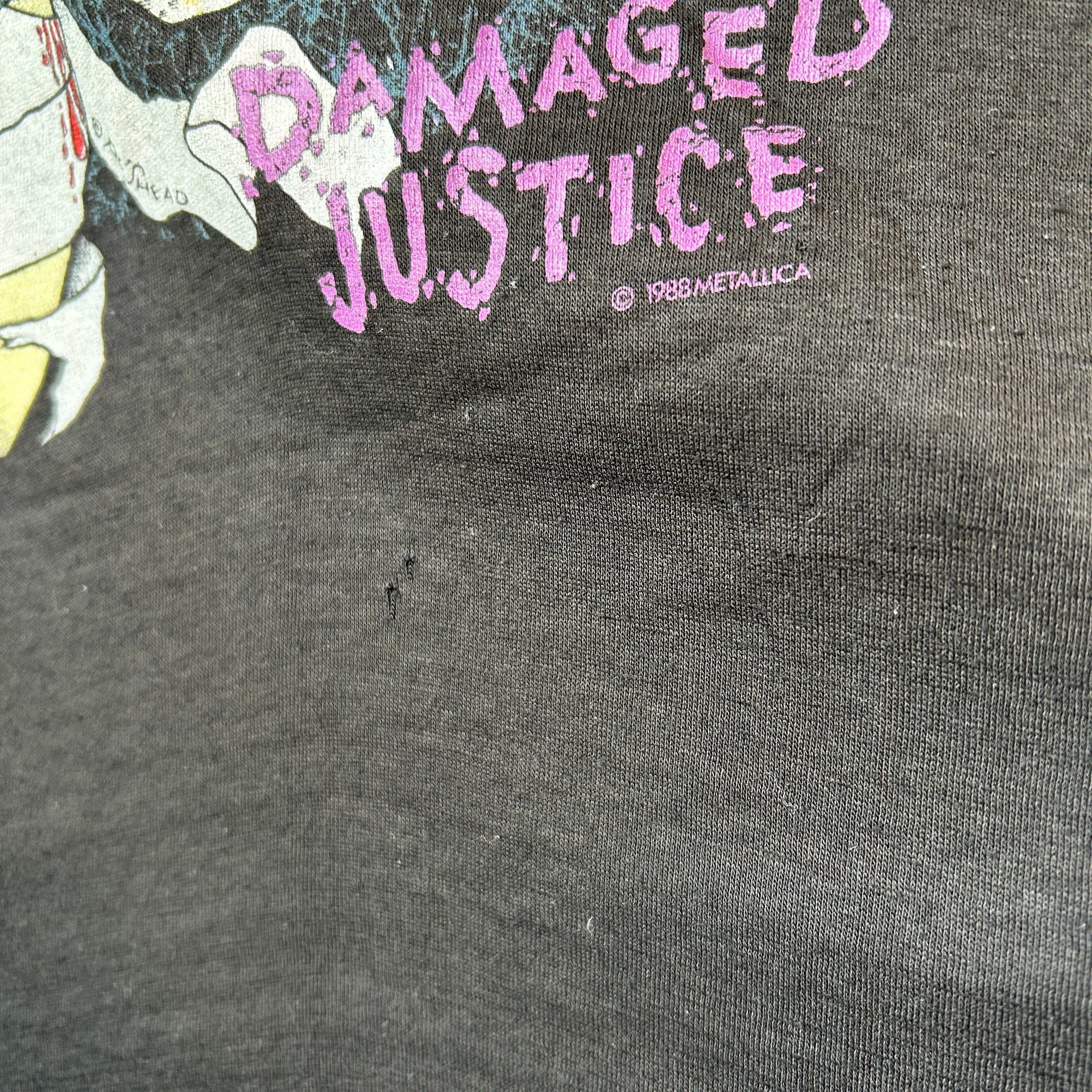 80's Metallica メタリカ Damaged Justice ツアーT バンドTシャツ