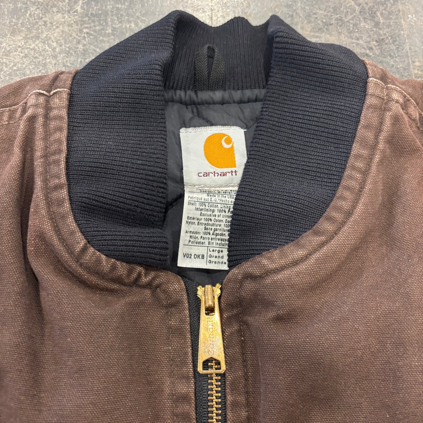 00's Carhartt カーハート ダックベスト V02 DKB ダークブラウン (L) /B3399V-SO