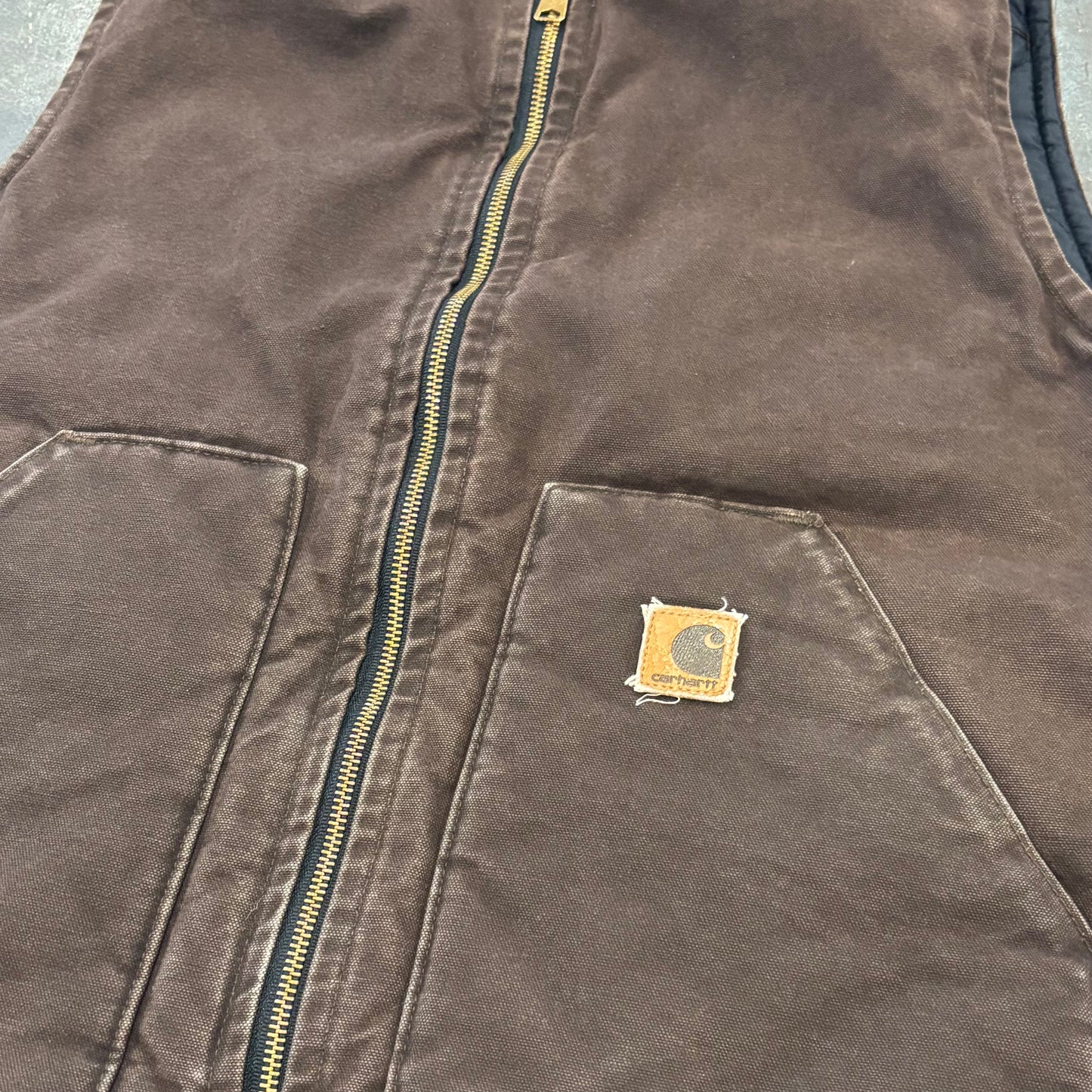 00's Carhartt カーハート ダックベスト V02 DKB ダークブラウン (L) /B3399V-SO