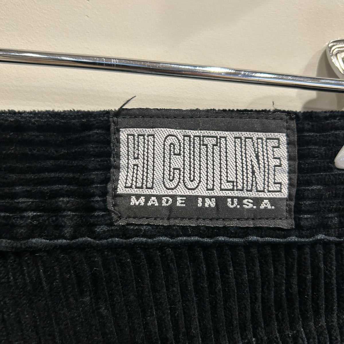 90's~ HI Cutline コーデュロイバギーパンツ USA製 黒 (W34)A8114P-SO