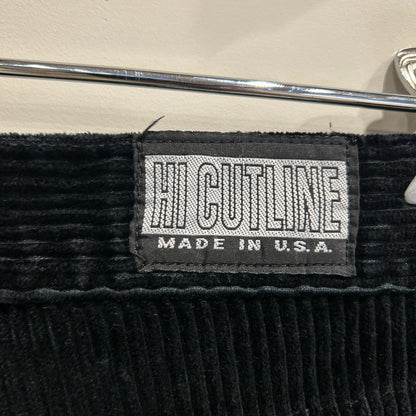 90's~ HI Cutline コーデュロイバギーパンツ USA製 黒 (W34)A8114P-SO