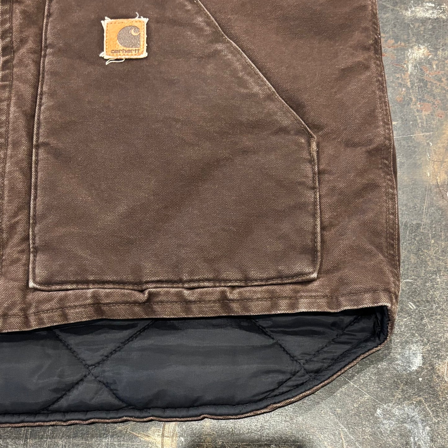 00's Carhartt カーハート ダックベスト V02 DKB ダークブラウン (L) /B3399V-SO