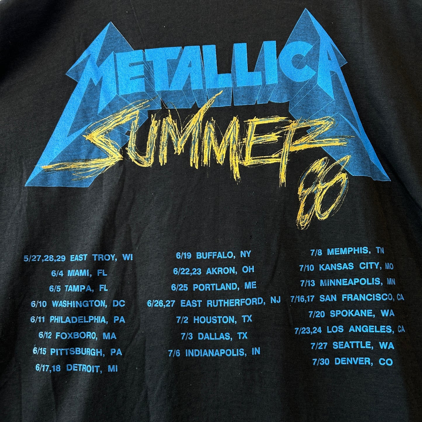 80's Metallica メタリカ Damaged Justice ツアーT バンドTシャツ  パスヘッド 黒(XL)/C0301T-SO