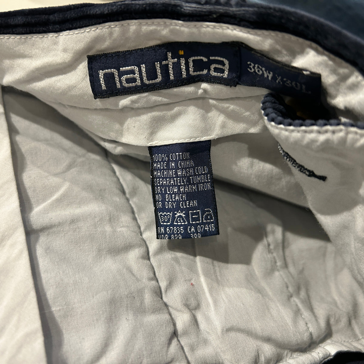 00's Nautica タック入り コーデュロイパンツ 紺 (W36 L30)/B4156P-SO
