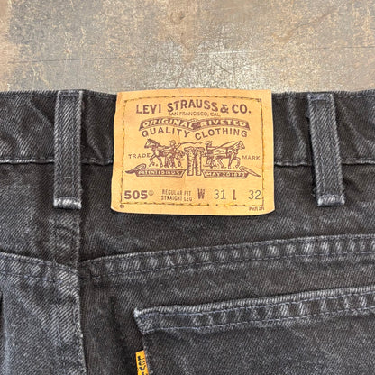 90's Levi's リーバイス 505 ブラックデニム (31×32)/A6127P-SO