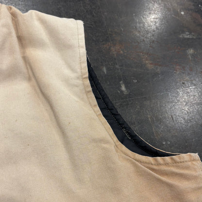 00's Carhartt カーハート ダックベスト BRN ブラウン 腰ゴム ベージュ系 （サイズ不明）/C0402V-SO