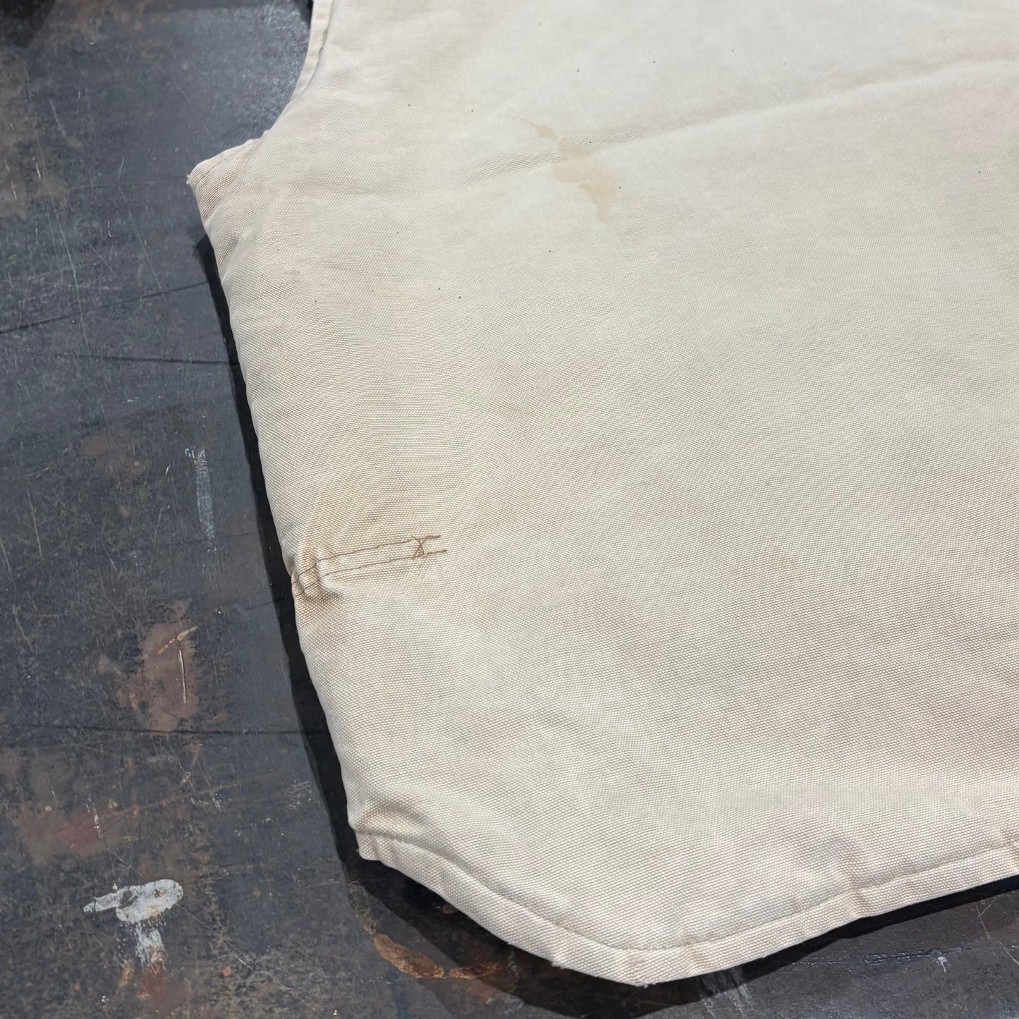 00's Carhartt カーハート ダックベスト BRN ブラウン 腰ゴム ベージュ系 （サイズ不明）/C0402V-SO