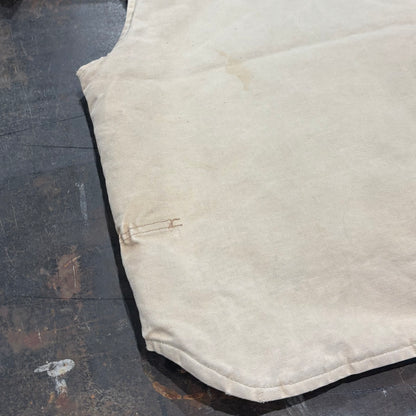 00's Carhartt カーハート ダックベスト BRN ブラウン 腰ゴム ベージュ系 （サイズ不明）/C0402V-SO