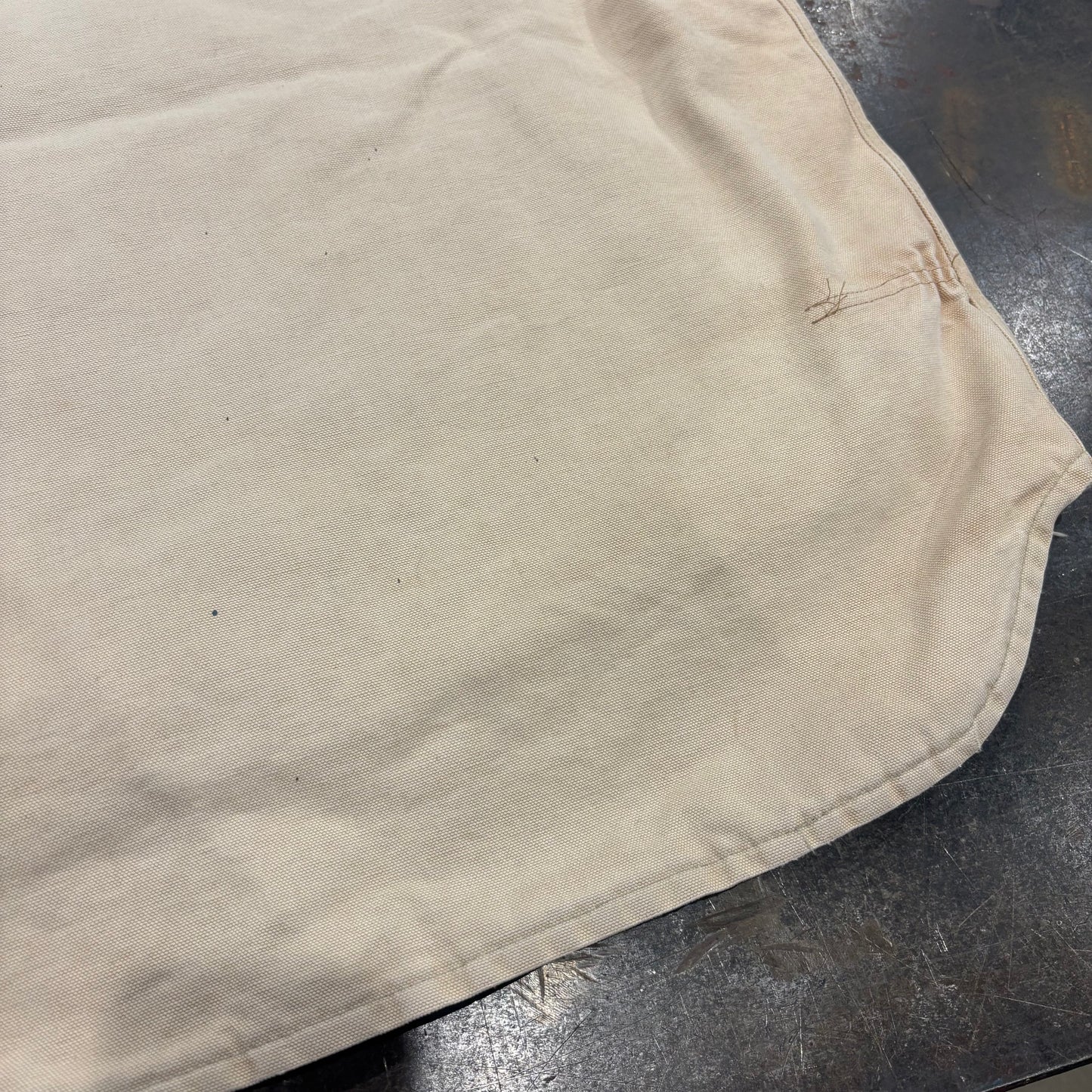 00's Carhartt カーハート ダックベスト BRN ブラウン 腰ゴム ベージュ系 （サイズ不明）/C0402V-SO