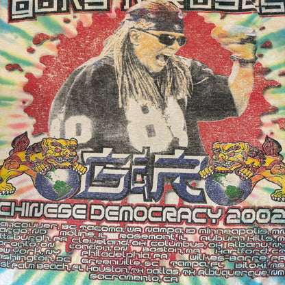 00's  DELTA  GUNS N' ROSES  WORLD TOUR 2002 バンド ロンT タイダイ柄 XL /A6538T-SO
