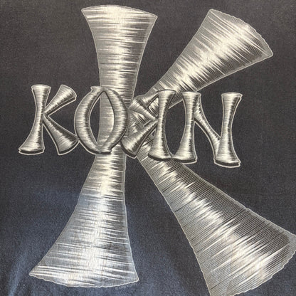 90's  giant  KORN メッシュ切替  バンド ロンT 黒 XL /A1738T-SO