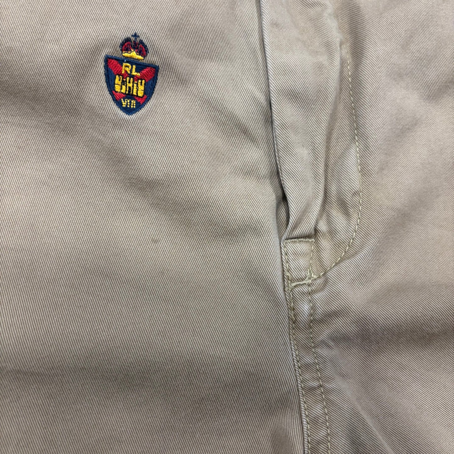 00's Polo Ralph Lauren ラルフローレン Classic fit 刺繍入りポロチノ チノパン ベージュ(40×30)/B3087P-SO