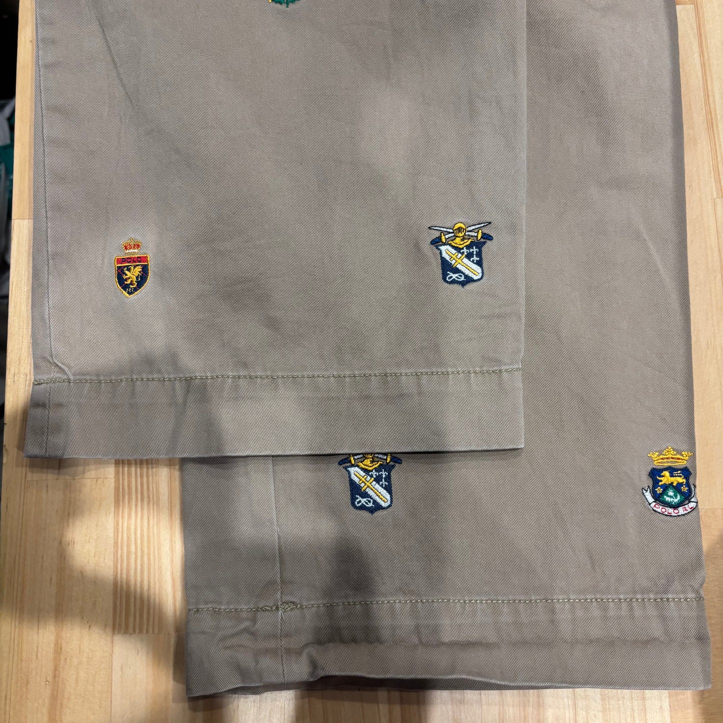 00's Polo Ralph Lauren ラルフローレン Classic fit 刺繍入りポロチノ チノパン ベージュ(40×30)/B3087P-SO