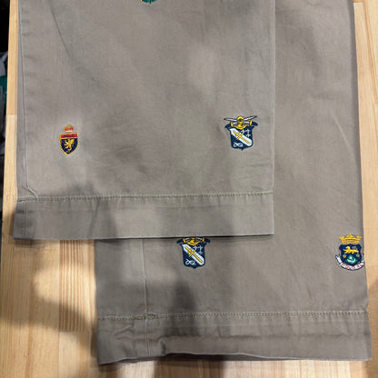 00's Polo Ralph Lauren ラルフローレン Classic fit 刺繍入りポロチノ チノパン ベージュ(40×30)/B3087P-SO