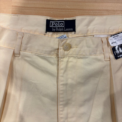 90's Polo Ralph Lauren ラルフローレン デッドストック ポロチノ 2タックチノパン ライトイエロー(34×34)/B3089P-SO