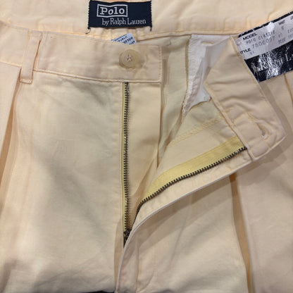 90's Polo Ralph Lauren ラルフローレン デッドストック ポロチノ 2タックチノパン ライトイエロー(34×34)/B3089P-SO