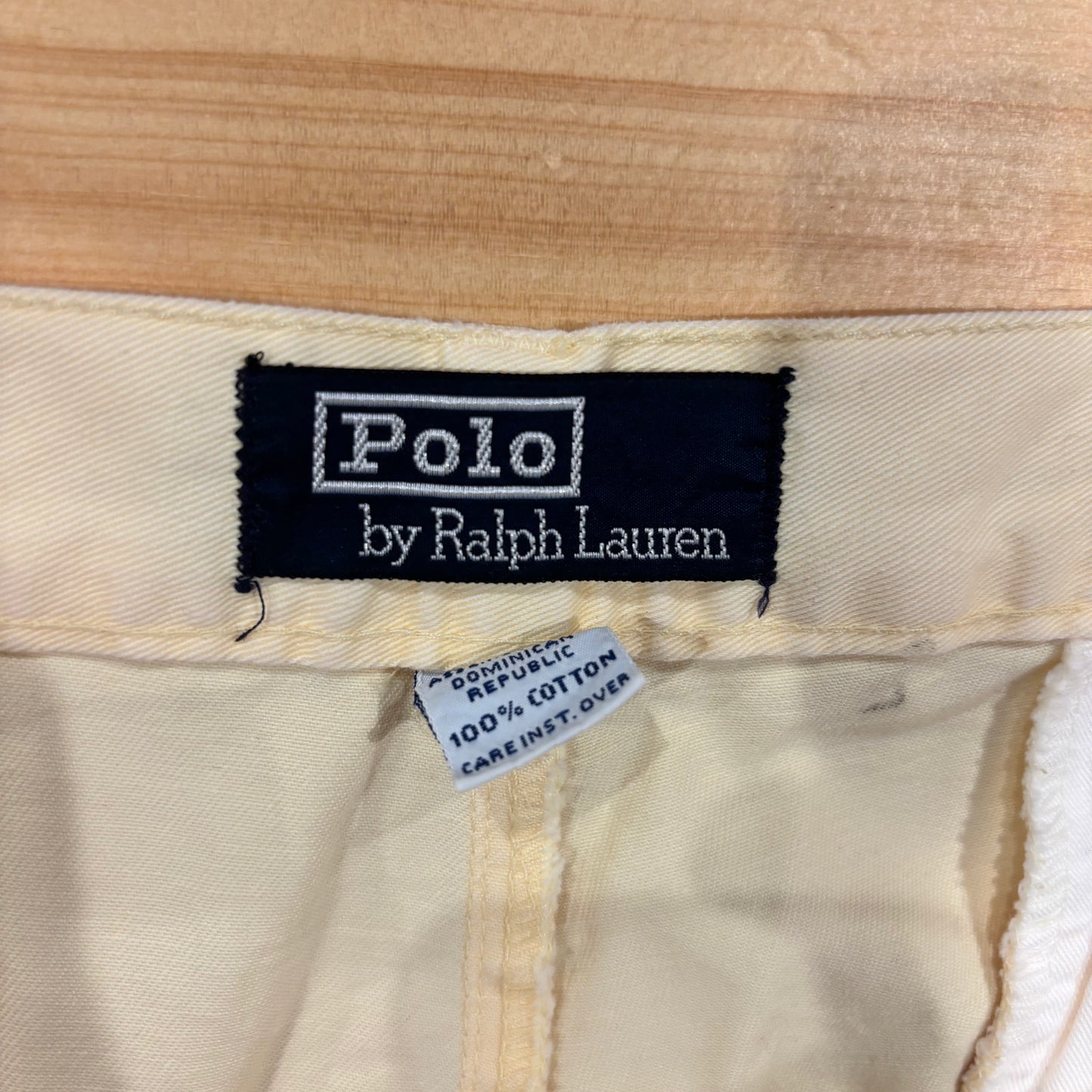 90's Polo Ralph Lauren ラルフローレン デッドストック ポロチノ 2タックチノパン ライトイエロー(34×34)/B3089P-SO