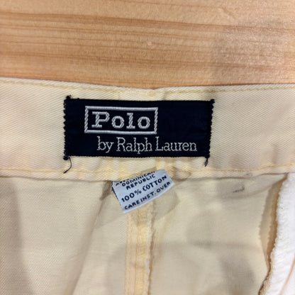 90's Polo Ralph Lauren ラルフローレン デッドストック ポロチノ 2タックチノパン ライトイエロー(34×34)/B3089P-SO