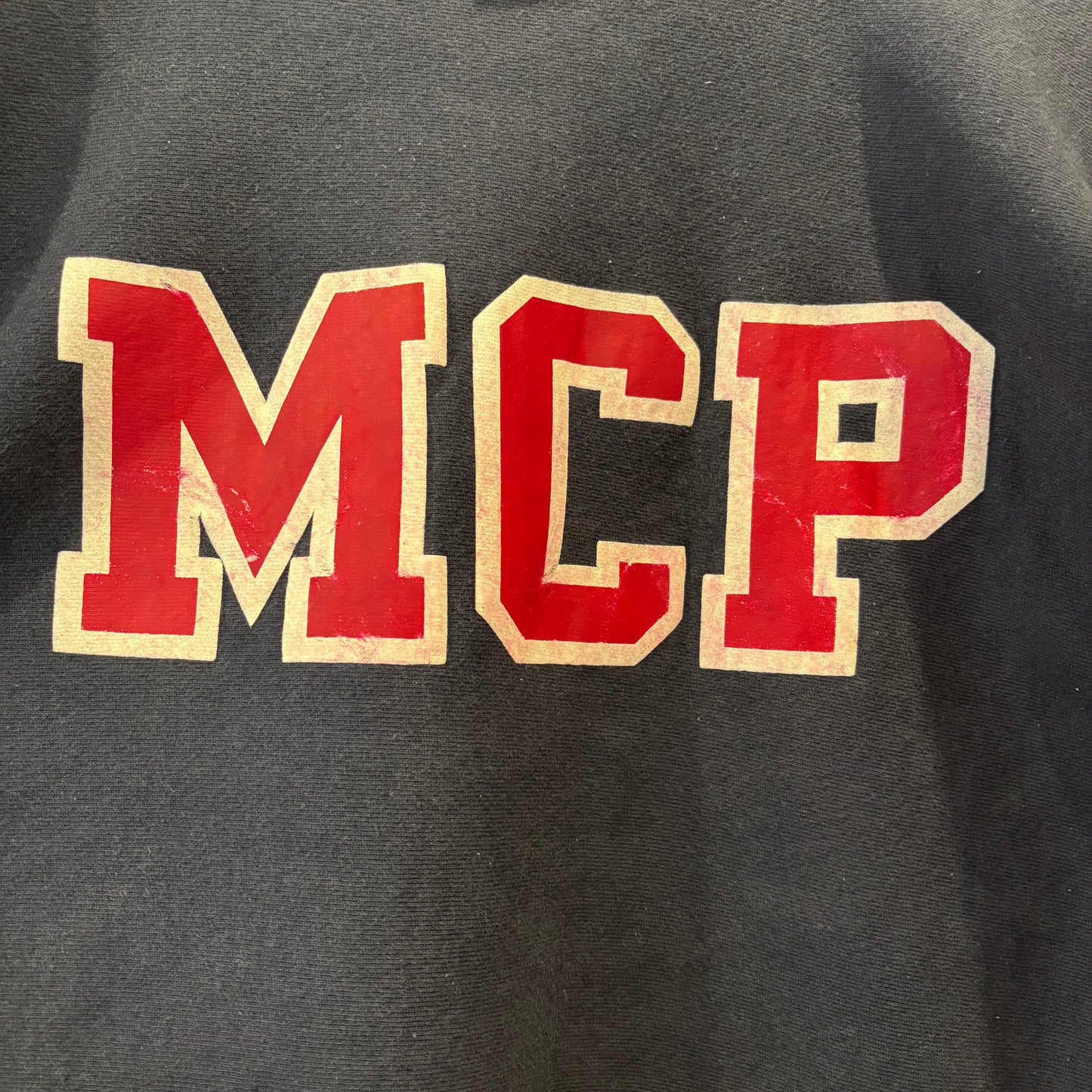 90's Champion ReverseWeave リバースウィーブ "MCP" カレッジスウェットネイビー(XL)/C0610S-SO