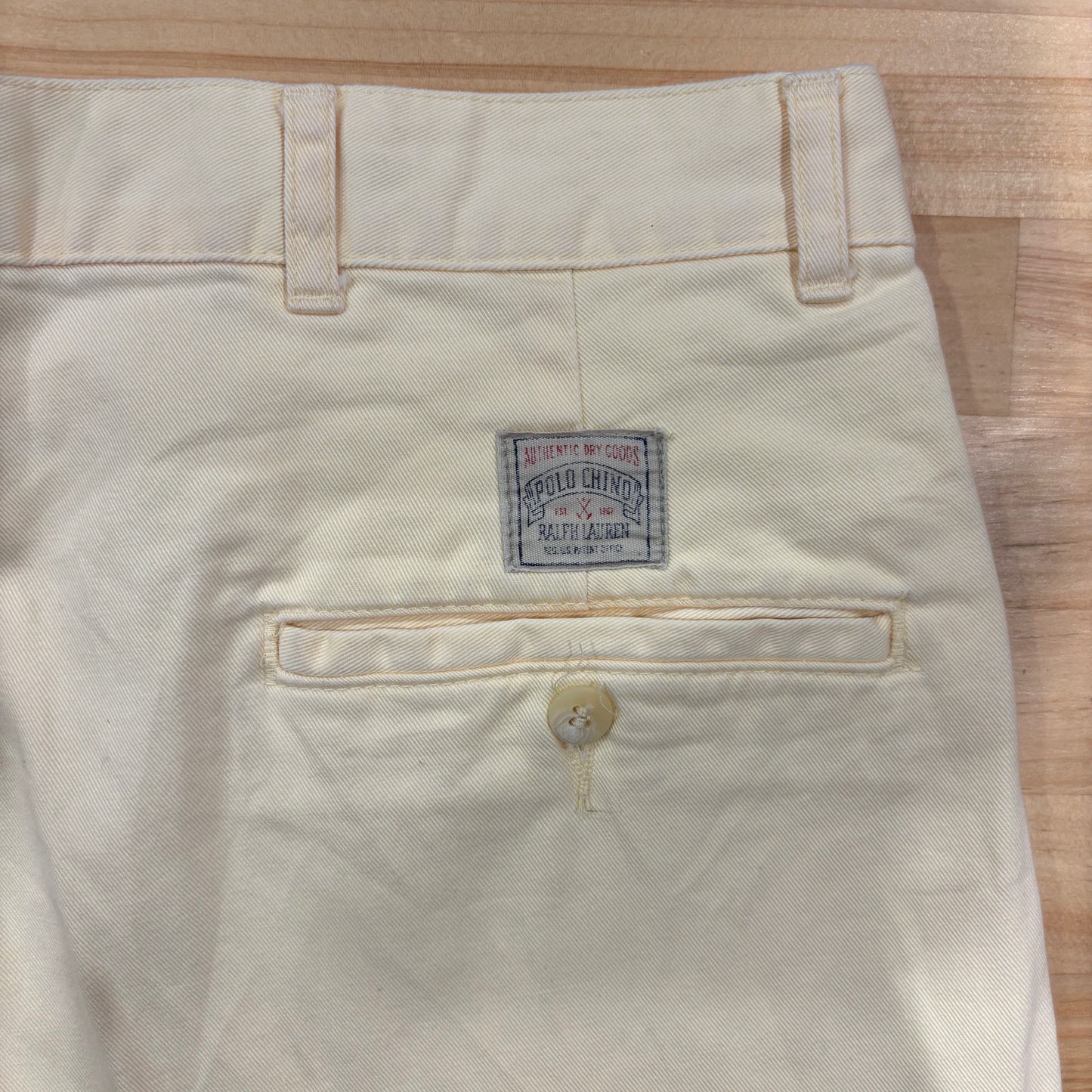 90's Polo Ralph Lauren ラルフローレン デッドストック ポロチノ 2タックチノパン ライトイエロー(34×34)/B3089P-SO