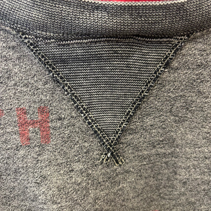 00's Polo Ralph Lauren ラルフローレン 後付けフーディ "67TH RL" グレー×レッド (L)/A1794