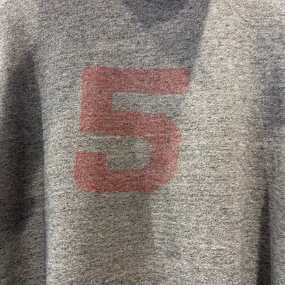 00's Polo Ralph Lauren ラルフローレン 後付けフーディ "67TH RL" グレー×レッド (L)/A1794