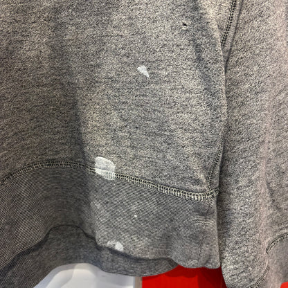 00's Polo Ralph Lauren ラルフローレン 後付けフーディ "67TH RL" グレー×レッド (L)/A1794