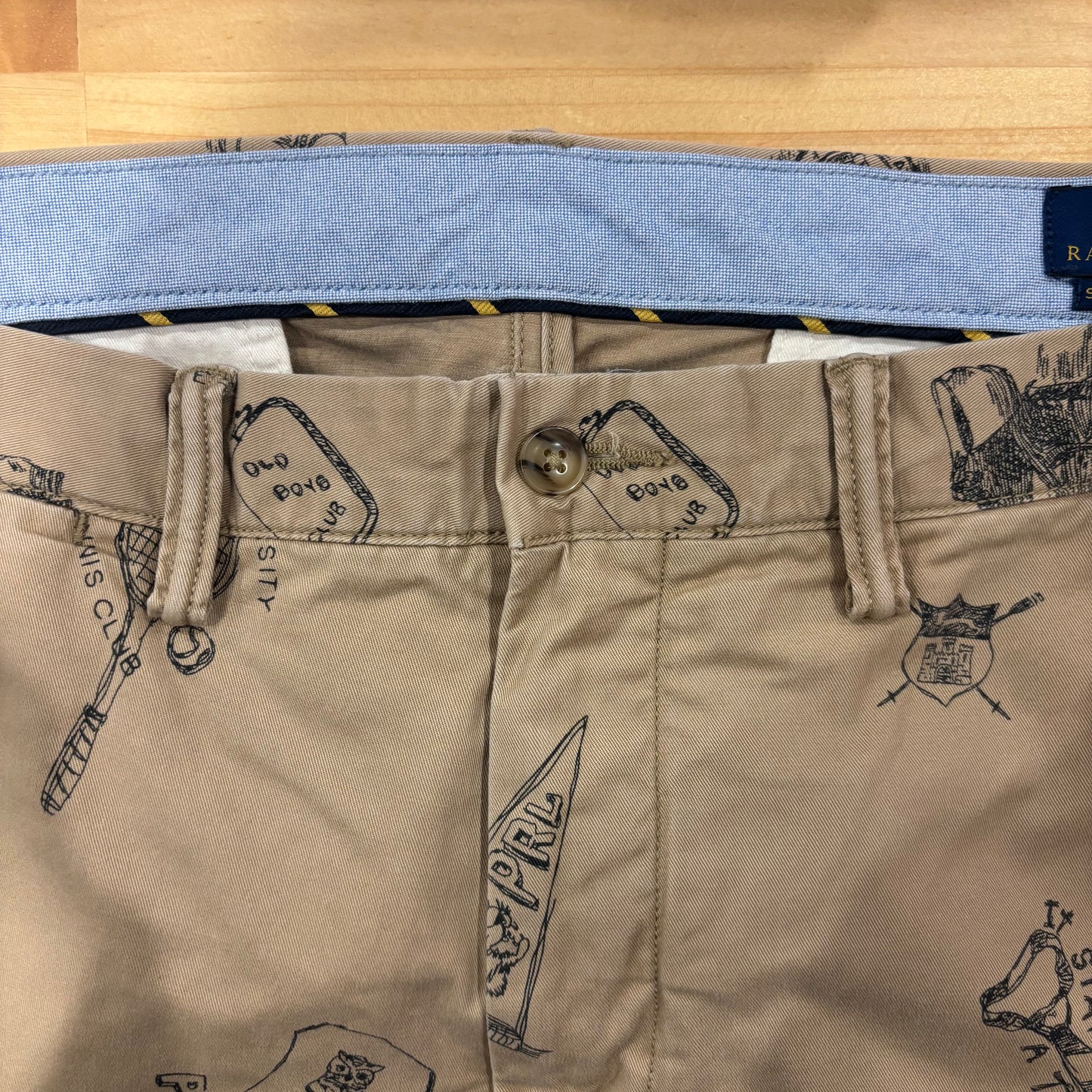 Polo Ralph Lauren ラルフローレン STRETCH STRAIGHT FIT ポロチノ グラフィックプリントチノパン ベージュ(36×32)/B1563P