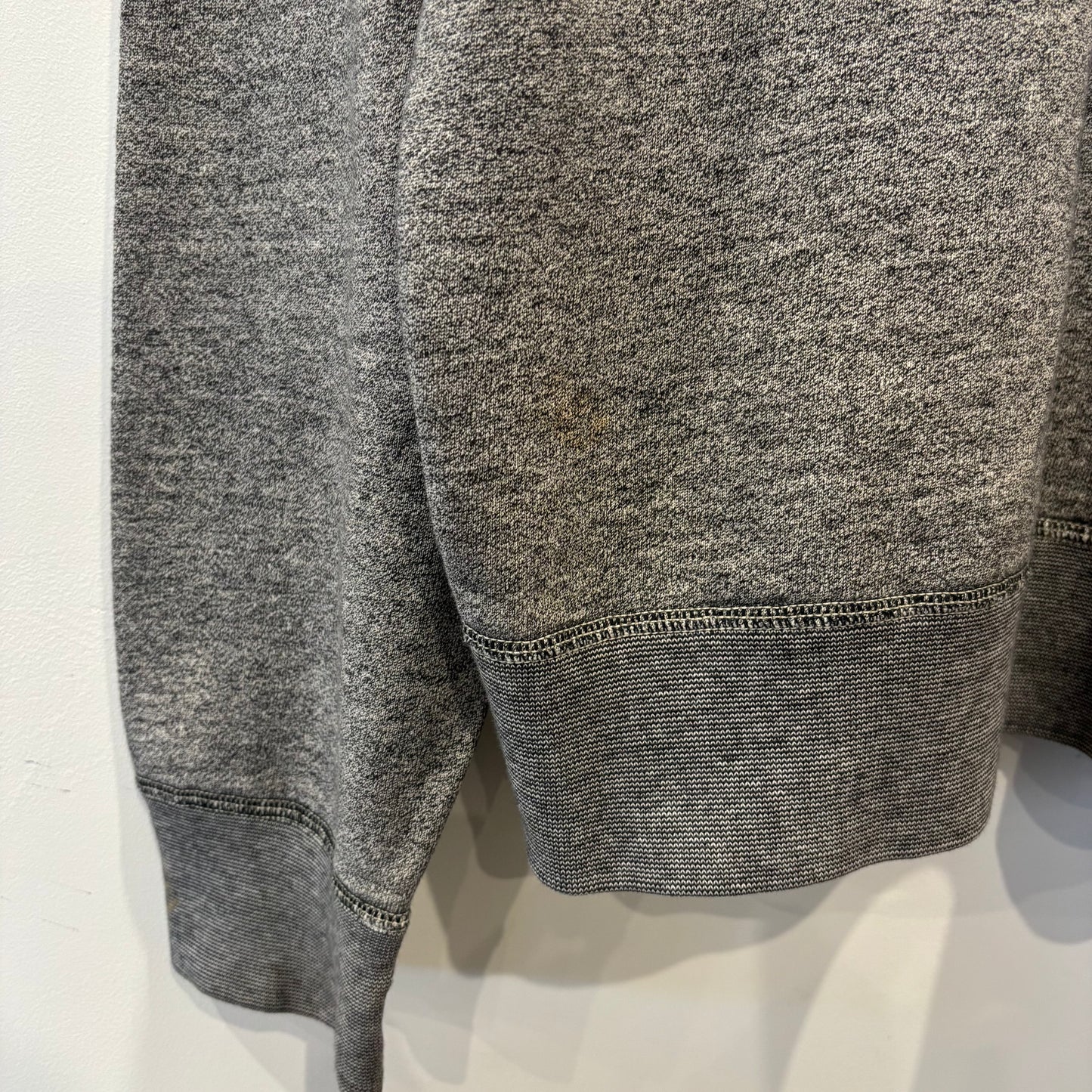 00's Polo Ralph Lauren ラルフローレン 後付けフーディ "67TH RL" グレー×レッド (L)/A1794