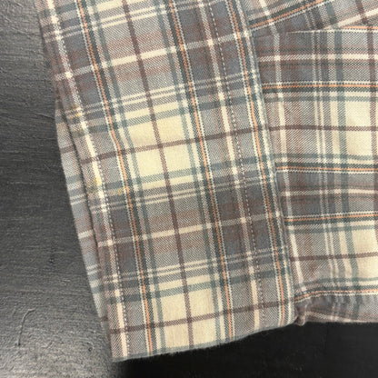 00's Ralph Lauren ラルフローレン チェックシャツ 白灰緑 (L)/A2523S-SO