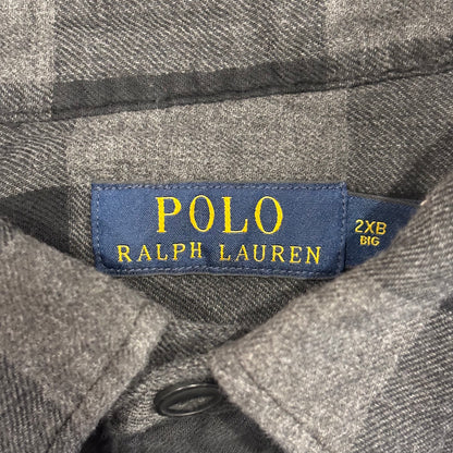 00's Ralph Lauren ラルフローレン チェックシャツ 黒灰 (2XL)/A7913S-SO