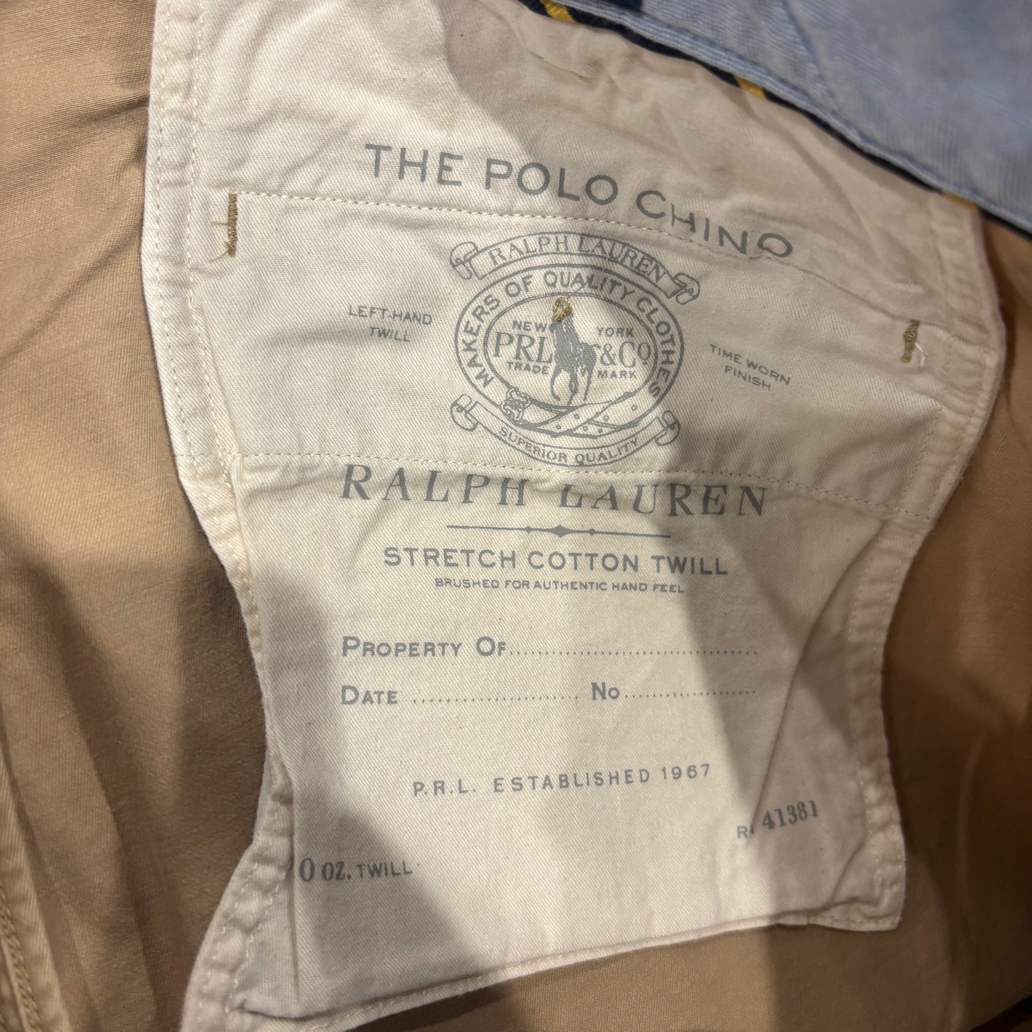 Polo Ralph Lauren ラルフローレン STRETCH STRAIGHT FIT ポロチノ グラフィックプリントチノパン ベージュ(36×32)/B1563P