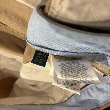 Polo Ralph Lauren ラルフローレン STRETCH STRAIGHT FIT ポロチノ グラフィックプリントチノパン ベージュ(36×32)/B1563P