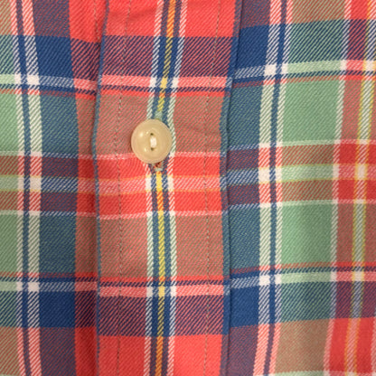 00's Ralph Lauren ラルフローレン チェックシャツ き緑橙青 (L)/A3521S-SO