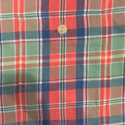 00's Ralph Lauren ラルフローレン チェックシャツ き緑橙青 (L)/A3521S-SO