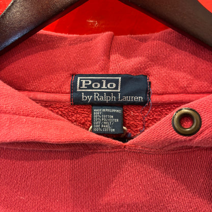00's Polo Ralph Lauren ラルフローレン スウェットフーディ "Bait &tackle" サーモンピンク (サイズ不明)/B0687S-SO