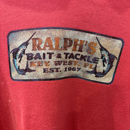 00's Polo Ralph Lauren ラルフローレン スウェットフーディ "Bait &tackle" サーモンピンク (サイズ不明)/B0687S-SO