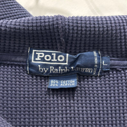 00's Polo Ralph Lauren ラルフローレン 裏サーマルハーフジップフーディ グレー(L)/B1806S-SO