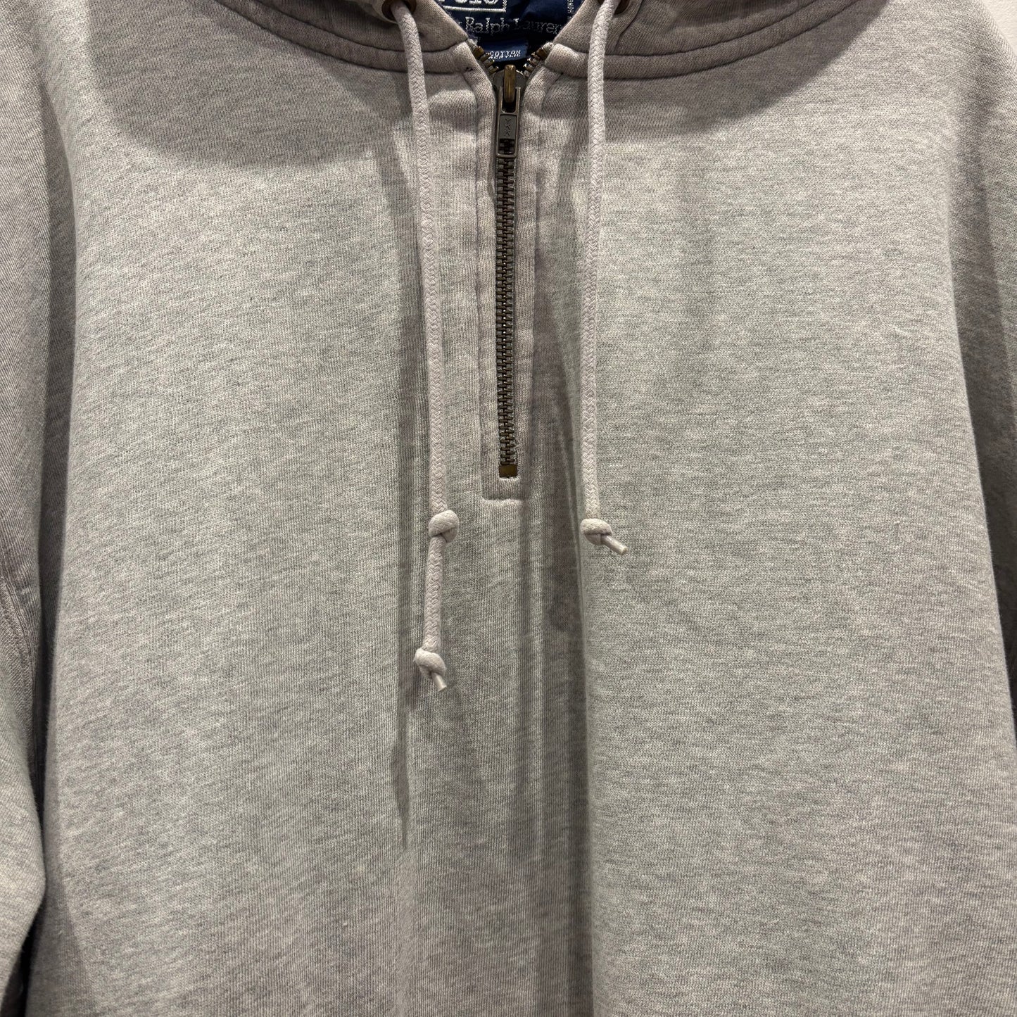 00's Polo Ralph Lauren ラルフローレン 裏サーマルハーフジップフーディ グレー(L)/B1806S-SO