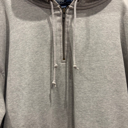 00's Polo Ralph Lauren ラルフローレン 裏サーマルハーフジップフーディ グレー(L)/B1806S-SO