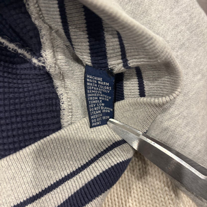 00's Polo Ralph Lauren ラルフローレン 裏サーマルハーフジップフーディ グレー(L)/B1806S-SO