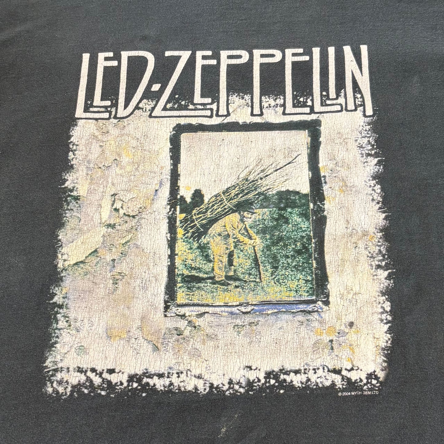 00's Led-Zeppelin IV レッド・ツエッペリン アルバム バンドTシャツ ブラック サイズ不明 A7451T-SO