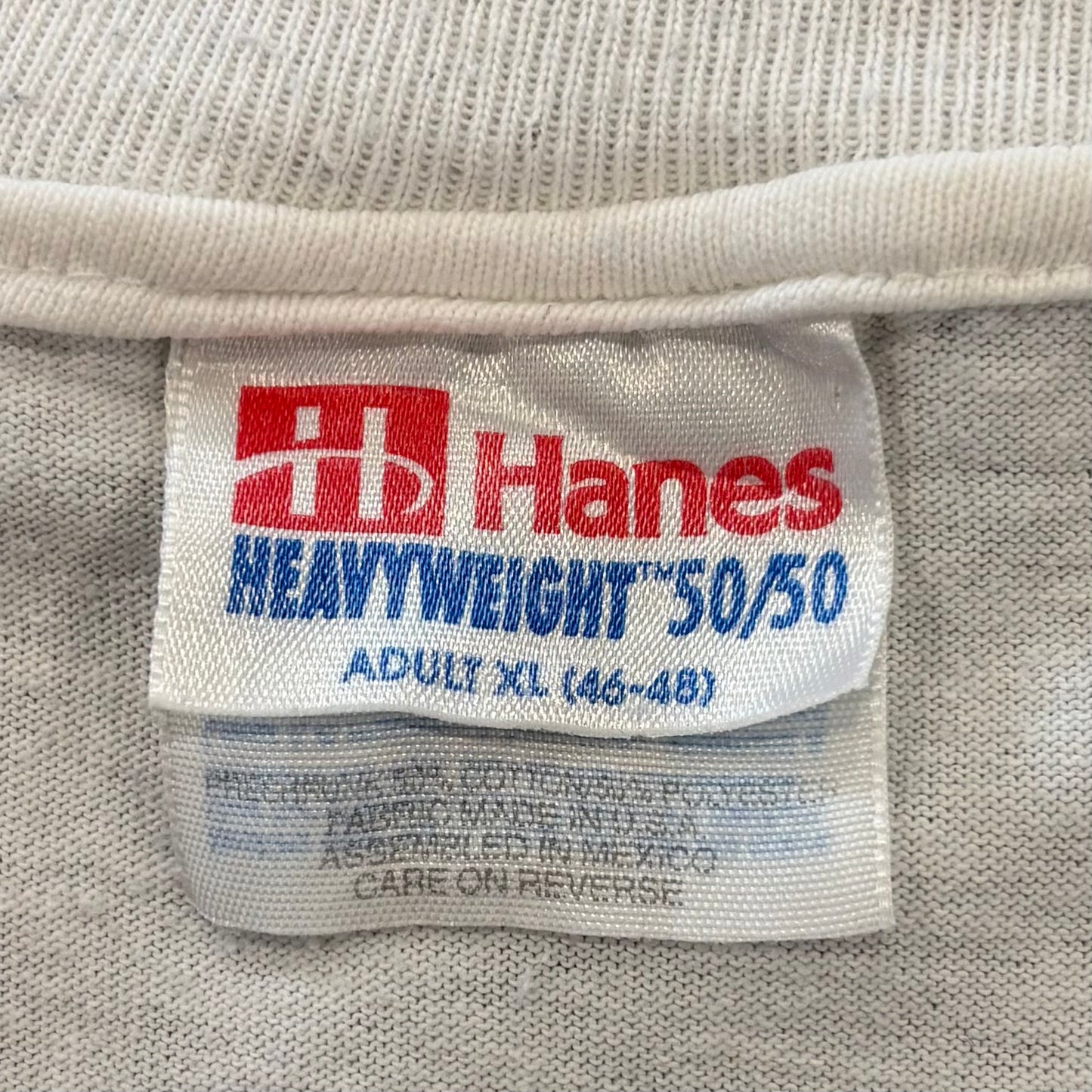 90's Hanes ヘインズ スマイリーフェイス プリントTシャツ 白 XL B3477T-SO