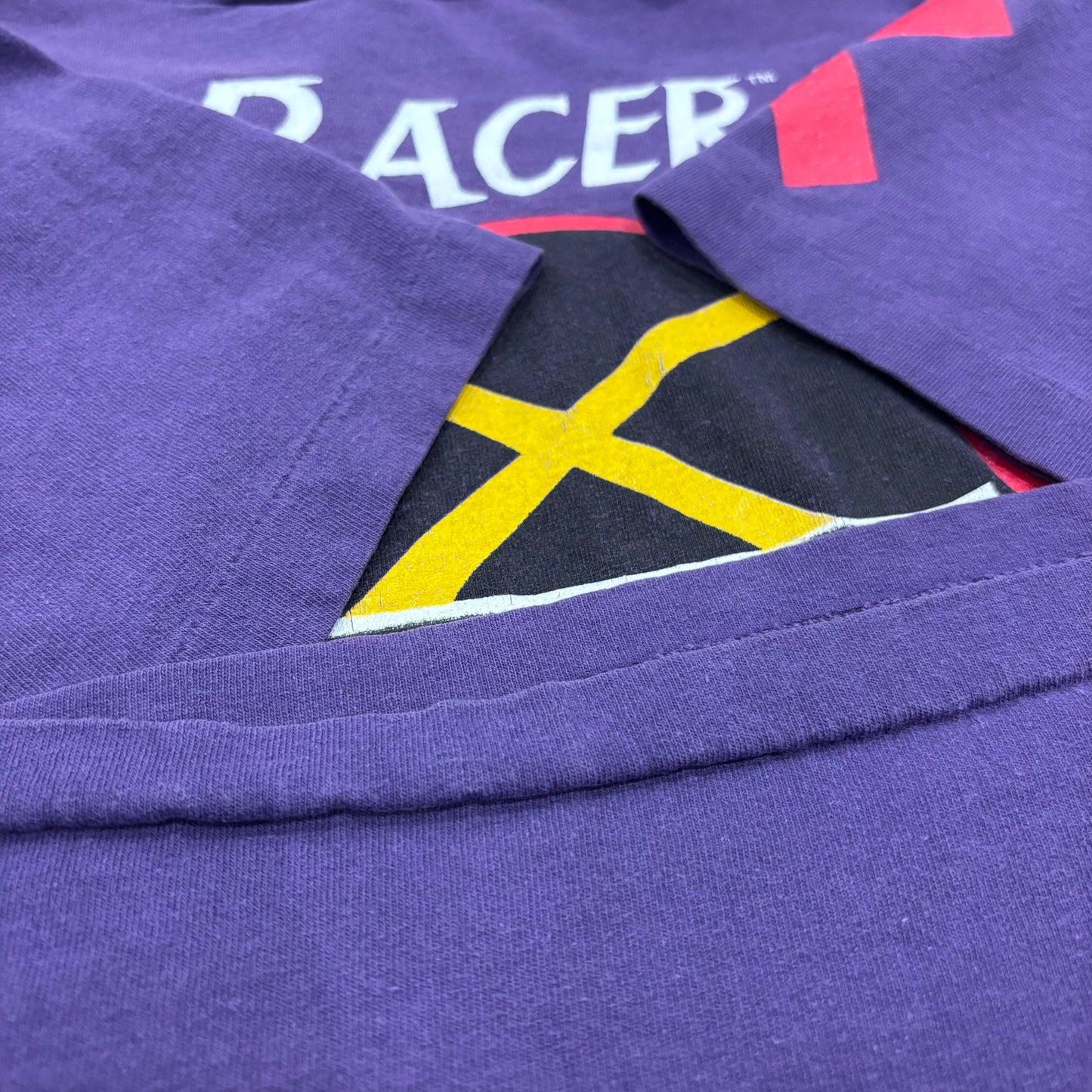 90's Changes マッハGoGoGo SPEED RACER  レーサーX RACER-X Tシャツ 紫 (XL) /C0379T-SO